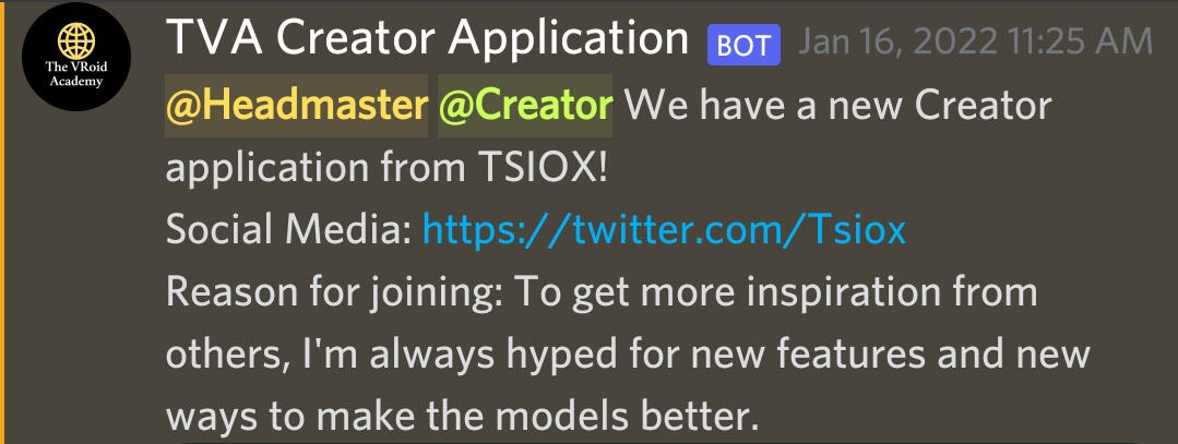 TVA Creator App Notification
